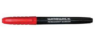 Warwick Red Permanent Marker Fine Point / Tip 1.0MM